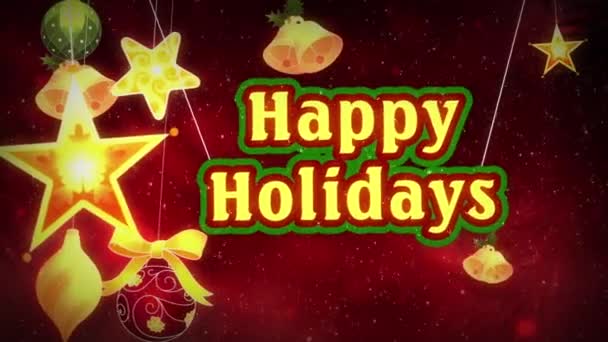 Happy Christmas Happy New Year Jingle — стоковое видео