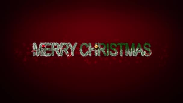 Buon Natale ornamenti rossi — Video Stock