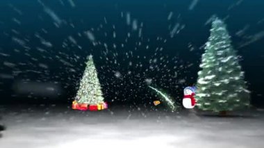 Kardan Adam ile Mutlu Noel Ağacı Rush Zoom