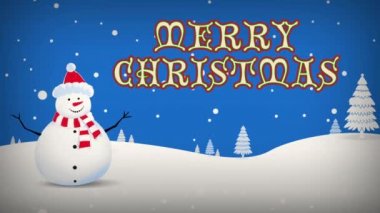 Sallanan Kardan Adam Noel Yeni Yıl Metin Loop