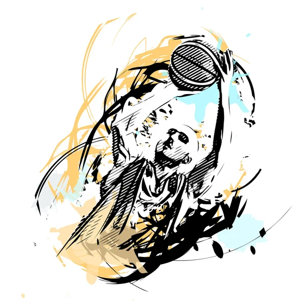 Basketbalspeler — Stockvector