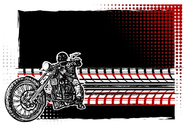 Motocicleta cartel fondo — Vector de stock