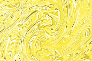 Sarı mermer desenli arka plan. Çeşitli amaçlar için şablon. Kahverengi ve beyaz dalgalı soyut illüstrasyon.