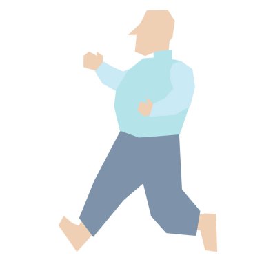 Adam tasarım projesi için vektör imajını öne çıkarıyor. Erkek düz çizgi film - kitap ve dergi kapağı dekorasyonu için simge ve simge. 