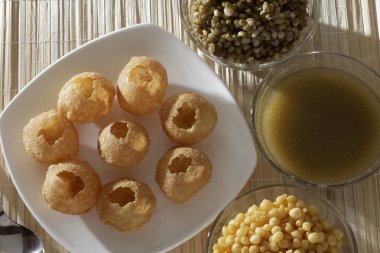 panipuri veya gol gappa veya chaat Hint Lokanta chaat.