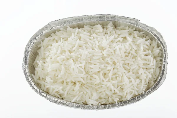 Arroz cozido no vapor simples . — Fotografia de Stock