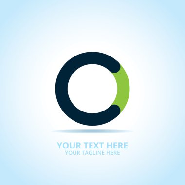 Soyut Connect logosu, tasarım konsepti, amblem, simge, şablon için düz logo öğesi.