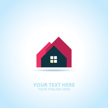 Soyut House logosu, tasarım konsepti, amblem, simge, şablon için düz logo öğesi.