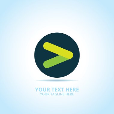Soyut oyun logosu, tasarım konsepti, amblem, simge, şablon için düz logo öğesi