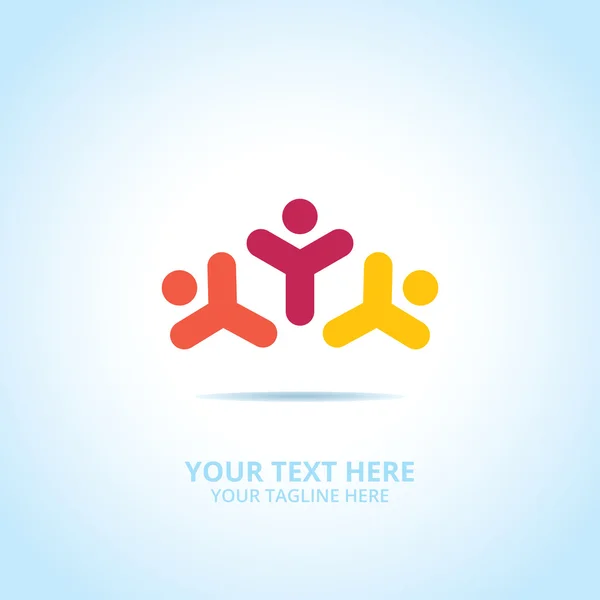 Abstract Community logo, design concept, emblema, ícone, flat logotype element for template . — Vetor de Stock