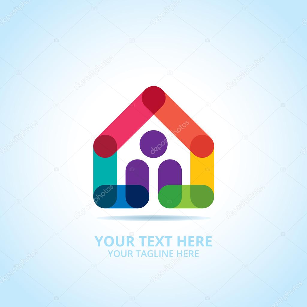 Abstract support logo, design concept, emblem, icon, flat logotype element for template.