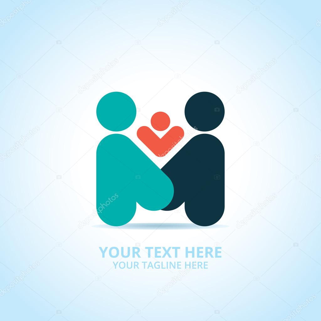 Abstract support logo, design concept, emblem, icon, flat logotype element for template.