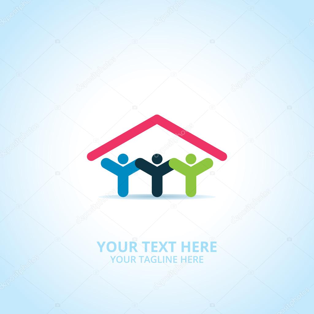 Abstract support logo, design concept, emblem, icon, flat logotype element for template.