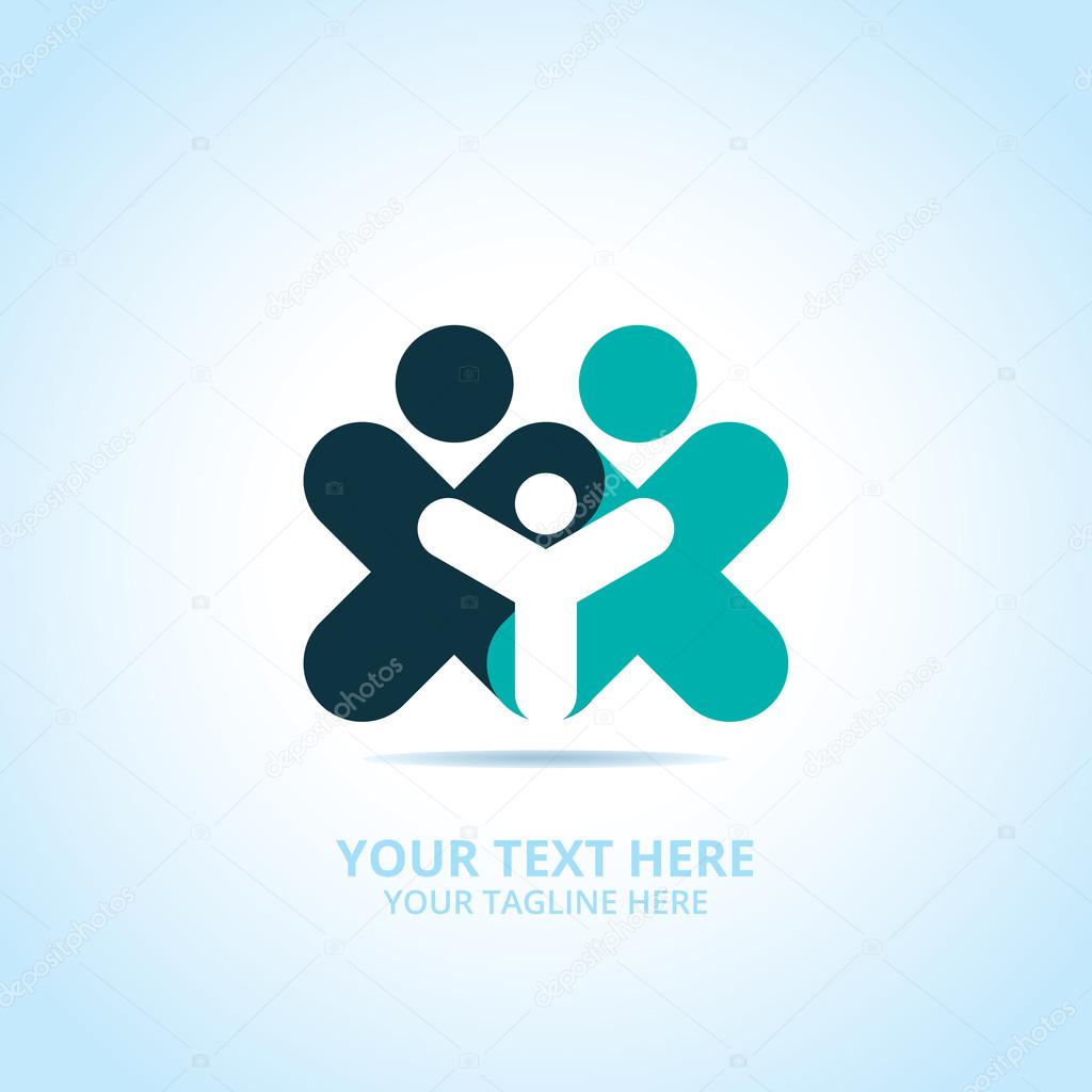 Abstract support logo, design concept, emblem, icon, flat logotype element for template.