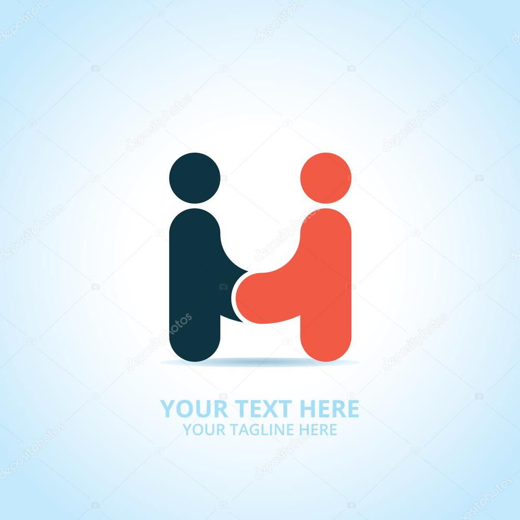 Abstract support logo, design concept, emblem, icon, flat logotype element for template.