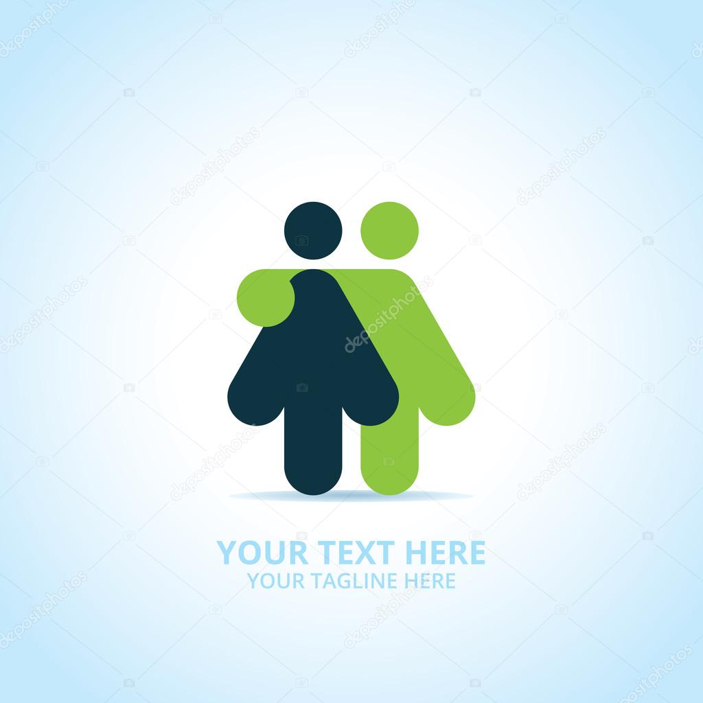 Abstract support logo, design concept, emblem, icon, flat logotype element for template.