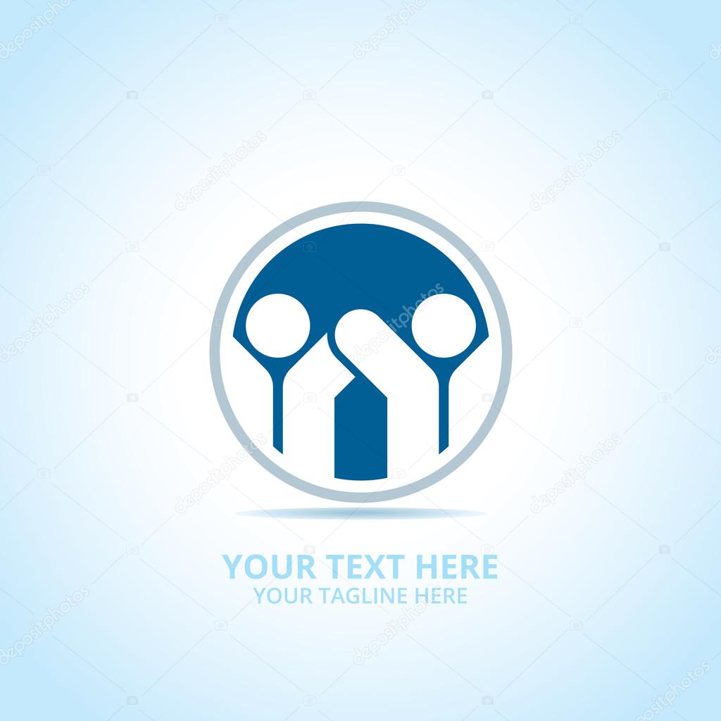 Abstract support logo, design concept, emblem, icon, flat logotype element for template.