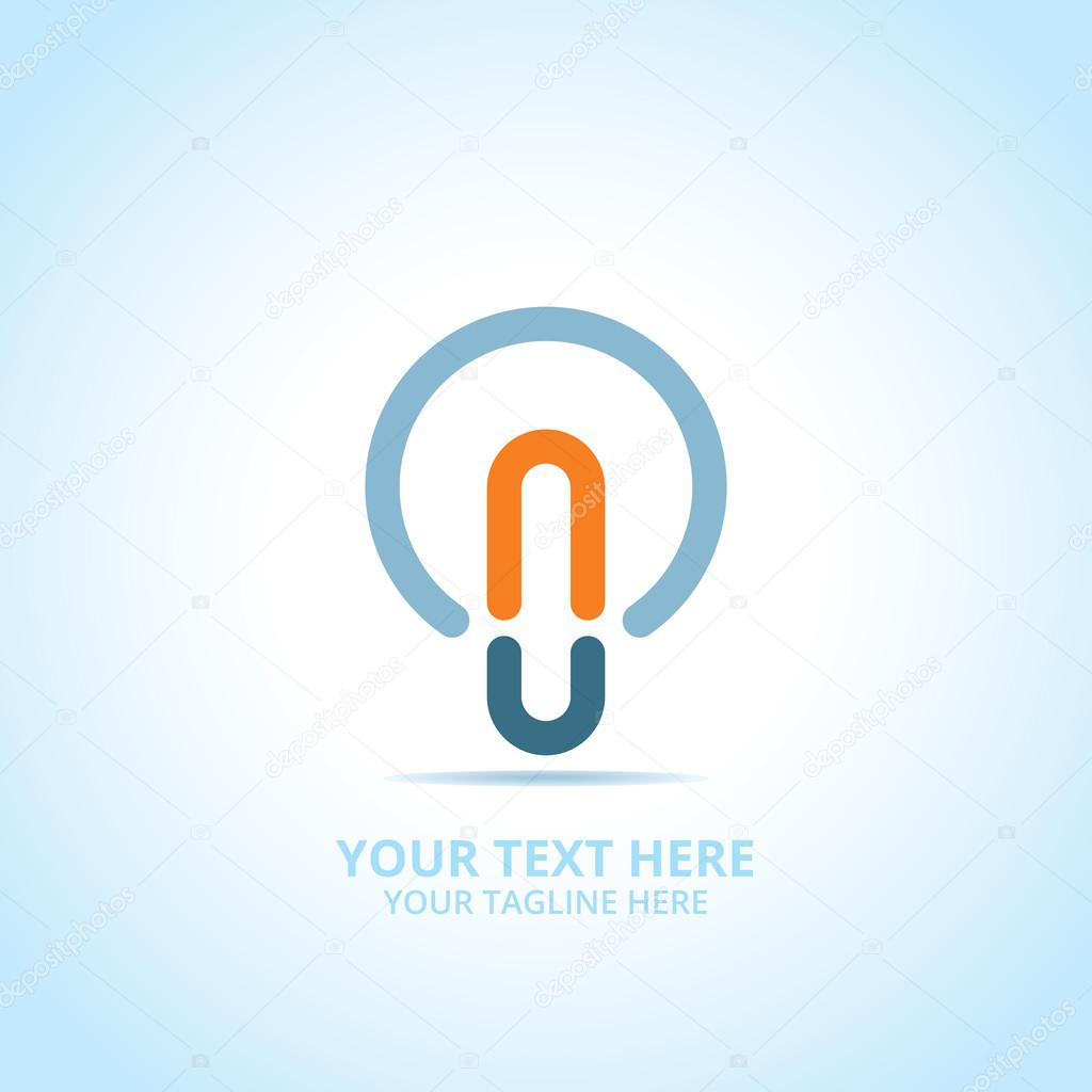 Abstract idea logo, design concept, emblem, icon, flat logotype element for template.
