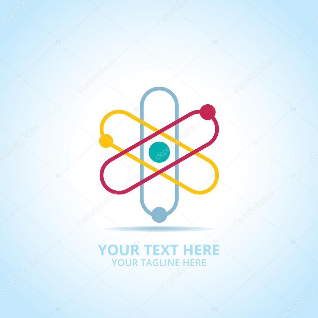 Abstract tech logo, design concept, emblem, icon, flat logotype element for template.