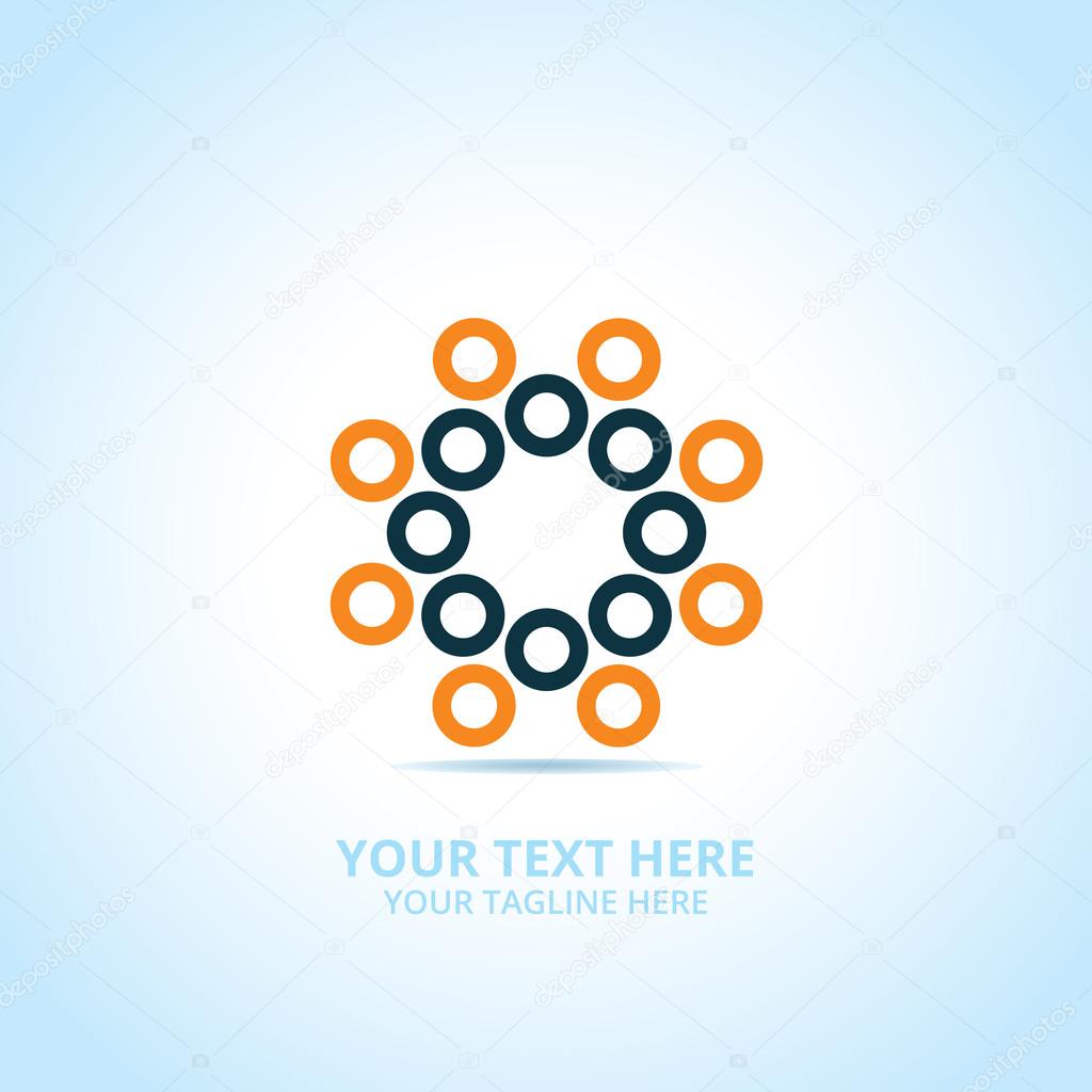 Abstract tech logo, design concept, emblem, icon, flat logotype element for template.