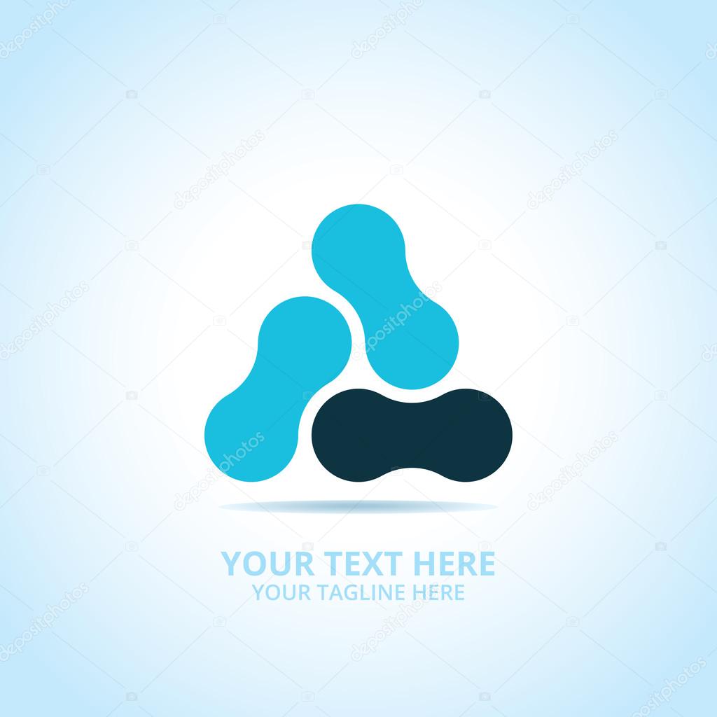 Abstract tech logo, design concept, emblem, icon, flat logotype element for template.