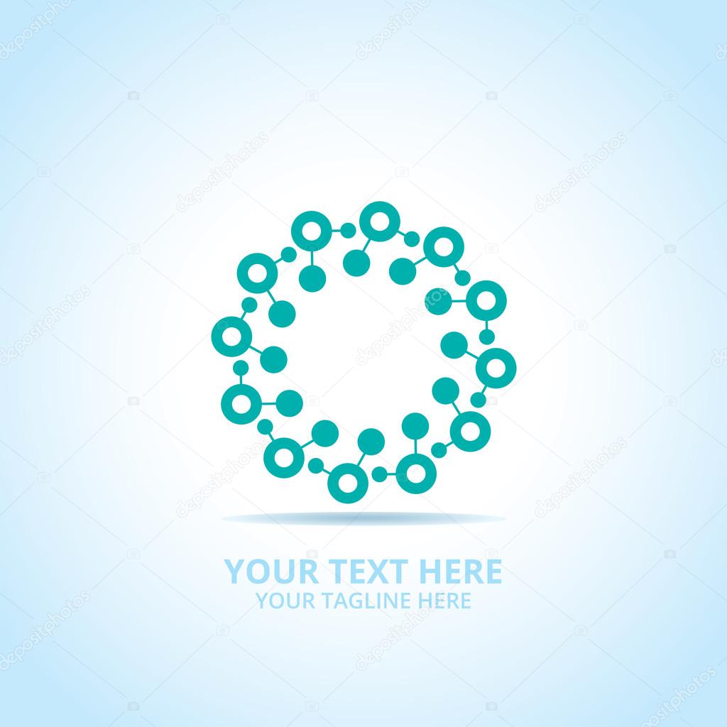 Abstract tech logo, design concept, emblem, icon, flat logotype element for template.