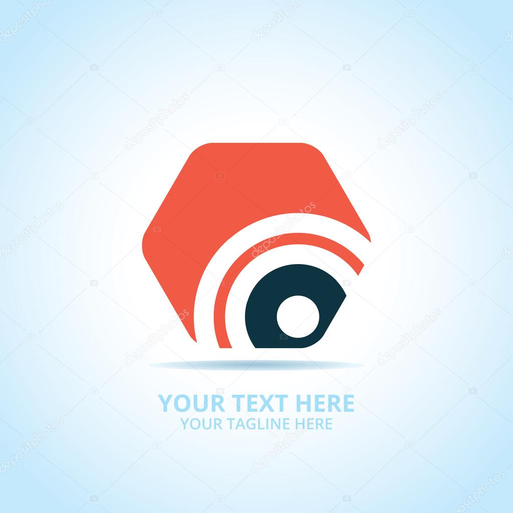 Abstract signal logo, design concept, emblem, icon, flat logotype element for template.