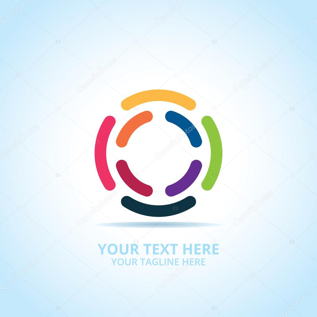 Abstract signal logo, design concept, emblem, icon, flat logotype element for template.
