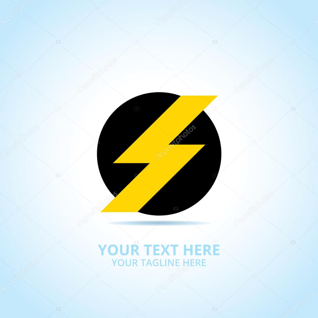 Abstract power logo, design concept, emblem, icon, flat logotype element for template.