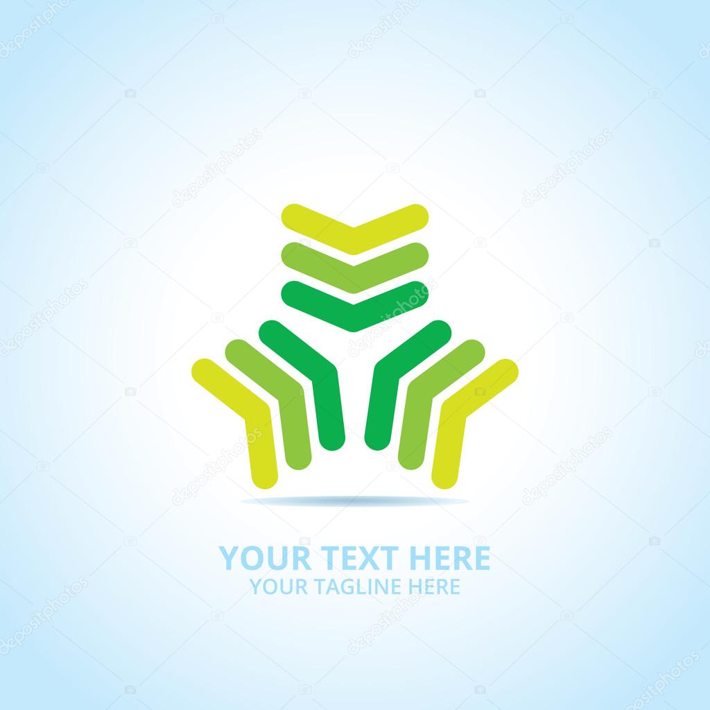 Abstract power logo, design concept, emblem, icon, flat logotype element for template.