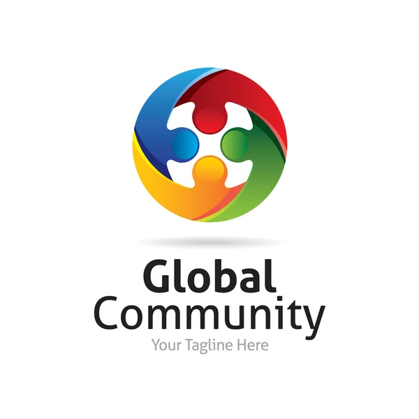 Global Community Logo — Stock Vector