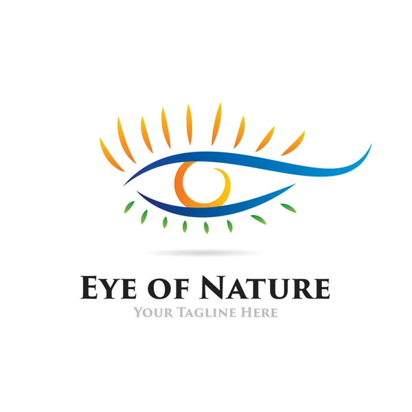 Oko logo natura — Wektor stockowy