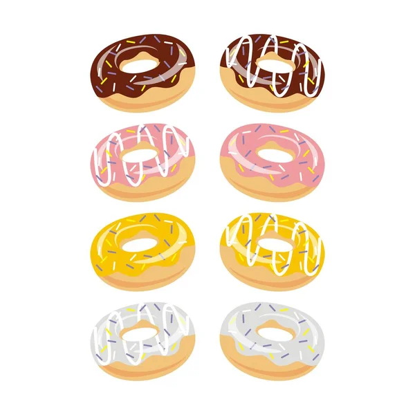 Een Aantrekkelijke Heerlijke Donut Icoon Vector Illustratie Deze Illustratie Geschikt — Stockvector