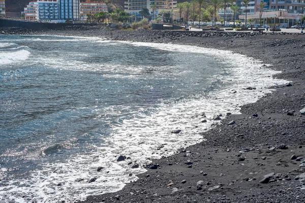 Beach Puerto Cruz Tenerife Kanári Szigetek Spanyolország — Stock Fotó