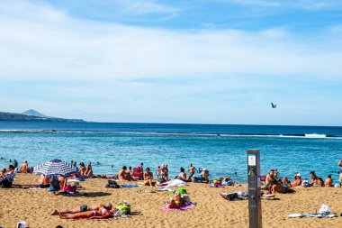Las Canteras plajı. Las Palmas. Büyük Kanarya Adası. İspanya
