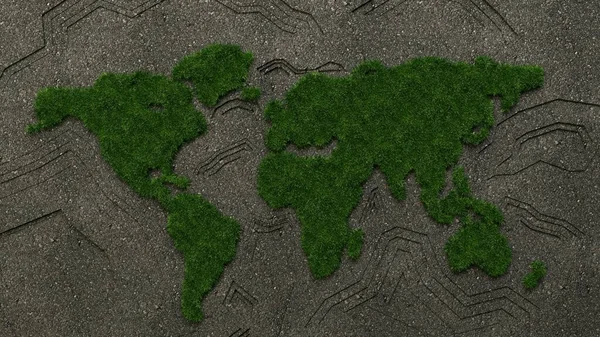 Taide Vihreä Planeetta Ekologia Atlas — kuvapankkivalokuva