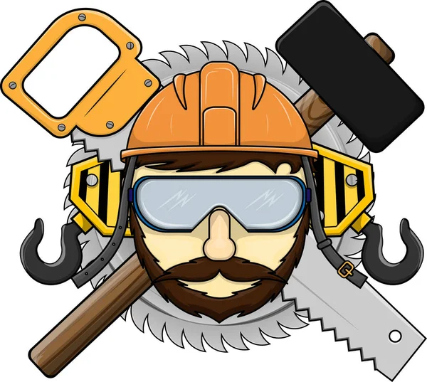 Vektör illüstrasyonu - Bir inşaat şirketi veya ekibinin logosu