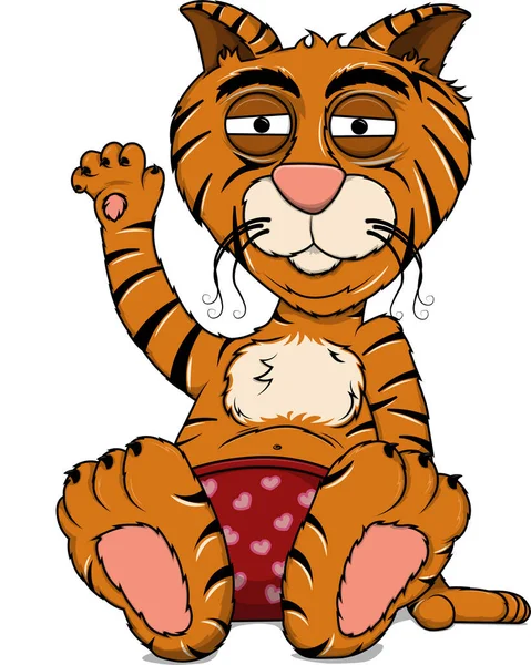   Çizgi film kaplanının vektör çizimi