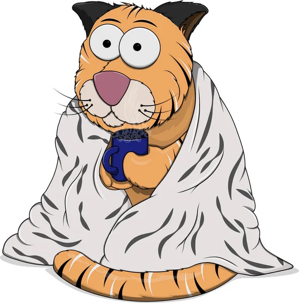 Tigre Cobertor Ilustração Vetorial —  Vetores de Stock