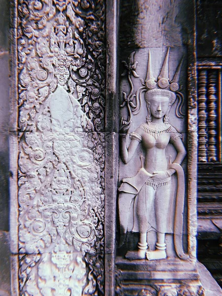 Temple Ruiné Angkor Wat Cambodia — Photo