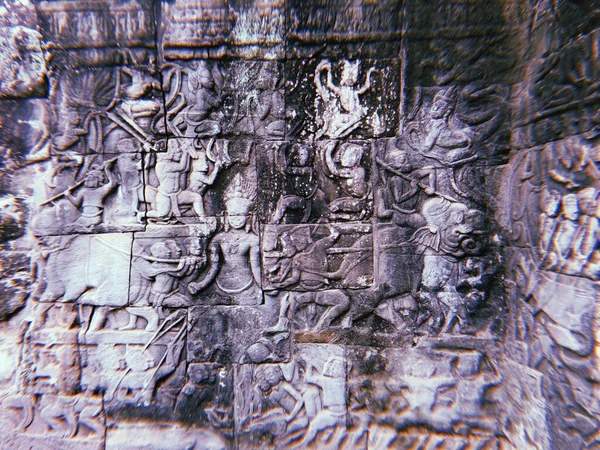 Tempio Rovinato Angkor Wat Cambodia — Foto Stock