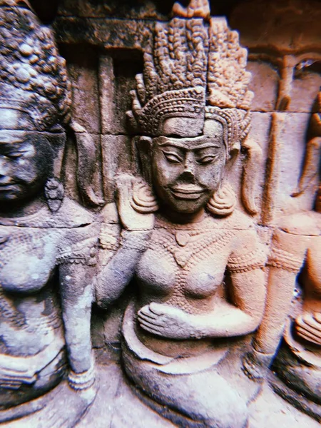 Vieux Dieux Dans Ankor Wat Cambodia — Photo