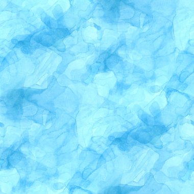 Kusursuz desen soyut arka plan mavi lekeler duman, dalgalar, su. El çizimi suluboya çizimi.