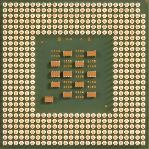 Chip de procesador de computadora (CPU) obsoleto para el fondo —  Fotos de Stock