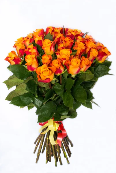 Bouquet de roses oranges en gerbe — Photo