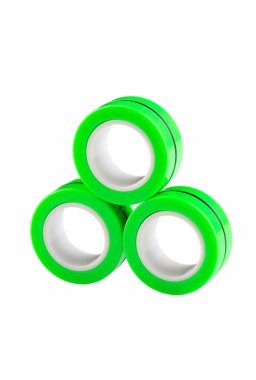 Stres önleyici, manyetik halkalar, turkuaz rengi, çocuk oyuncağı 8 +