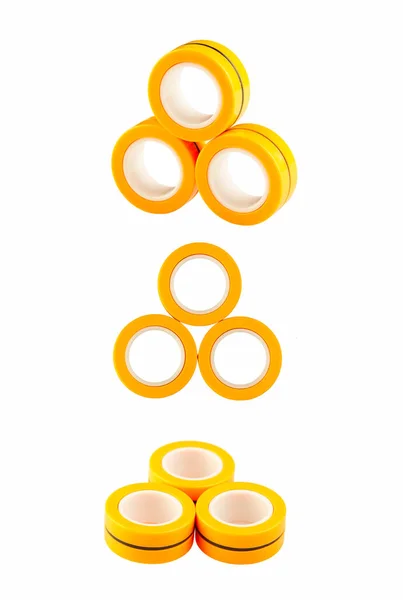 Spinner Oranžová Barva Magnetické Kroužky Hračky Pro Děti — Stock fotografie