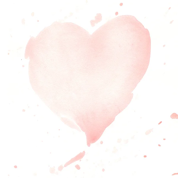 Corazón de acuarela de cuarzo rosa —  Fotos de Stock