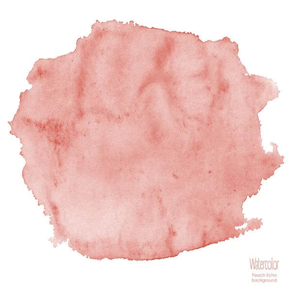 Akwarela plamę koloru brzoskwini echo — Zdjęcie stockowe