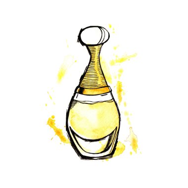 Altın parfüm şişesi